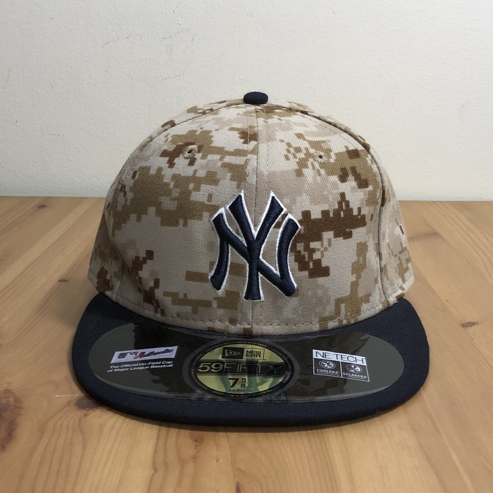 New York Yankees New Era 59FIFTY 2014 MLB Memorial Day Fitted Cap Sz 7 5/8 Camo